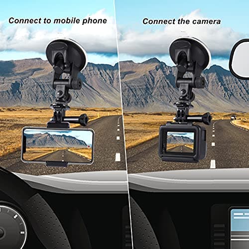 PULUZ Camera Car Suction Cup Mount for Gopro 13 12 11 10 9 8 7 6, Adjustable Vehicle Window & Windshield Car Holder for Gopro, DJI OSMO Pocket,insta360 Assesseories — view 4