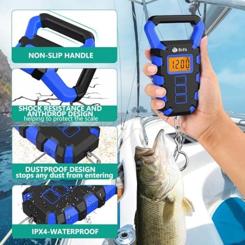 ORIA Digital Fishing Scale, 50kg Hanging Luggage Scale with Tape Measure — view 5