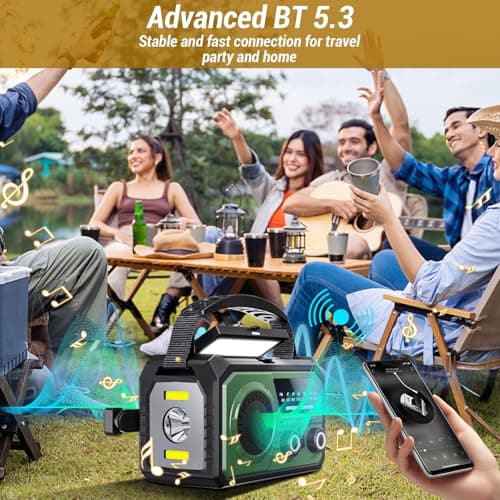 27000mAh Wind Up Radio, Emergency Crank Radio with Solar & Power Bank — view 4