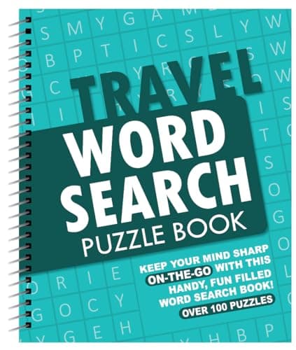 Sixstore A5 Spiral Bound Travel Size Word Search Puzzle Books, Set of 2 — view 2