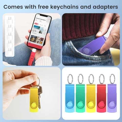 Wooolken usb stick 64GB 3.0 Flash Drives 5 Pack, with USB C Adapter — view 6