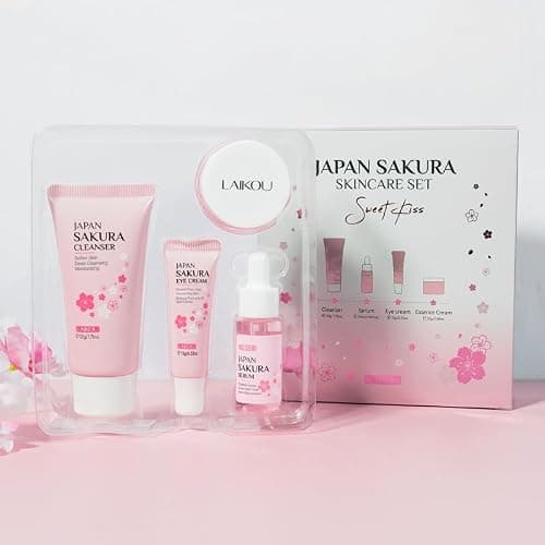 LAIKOU Sakura Skincare Set, 4Pcs TSA-friendly Size Skin Care Sets & Kits — view 4