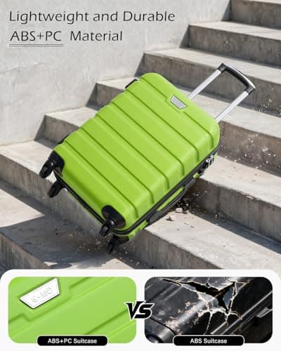 COOLIFE 20 Inch Carry On Suitcase for EasyJet, ABS+PC, Hardshell, Durable — view 2