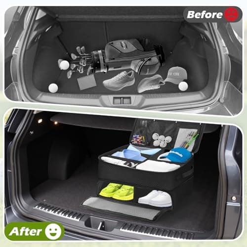 ToKinCen Golf Trunk Organizer Travel Bag Car Golf Accessories Storage Bag Men's Golf Gear Locker Shoe Organizer Bag Storage Car Trunk Organizer Ideal for Golf Enthusiasts Gifts — view 6