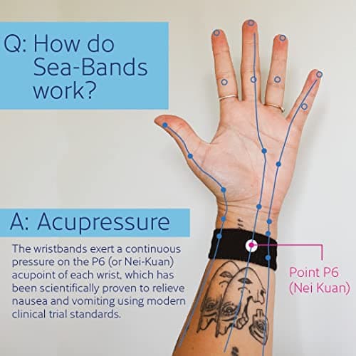 Sea-Band Adult Wristband Natural Nausea Relief, 1 Pair, Colors May Vary, Anti-Nausea Acupressure Wristband for Travel or Morning Sickness — view 5
