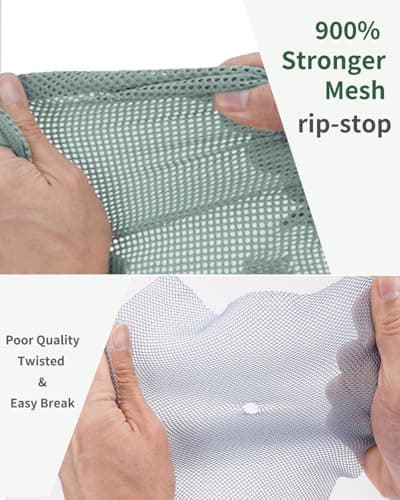 ECOHUB Packing Cubes for Suitcase, 6pcs Suitcase Organiser Bags with Tag, Recycled Travel Organiser Packing Bags for Backpack, Rip-stop Mesh Luggage Packing Organizers, Green (Patent Pending) — view 3