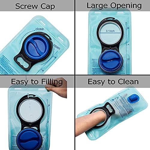 DTnewsun Hydration Bladder 2L Leakproof Water Reservoir,Leak Proof Water Reservoir with Insulated Hose,for Hydration Pack for Cycling, Hiking, Running, Climbing, Biking (L) — view 5