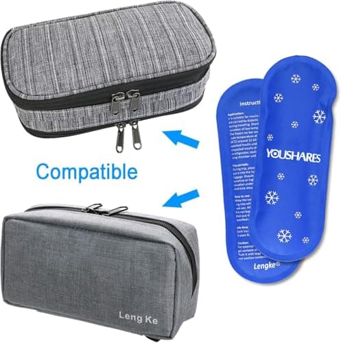 Insulin Ice Packs for Diabetic Travel Packs - Nylon Insulin Gel Packs for Insulin Cooler Travel Case, Reusable Ice Packs for Insulin Case by YOUSHARES (4 Packs) — view 6