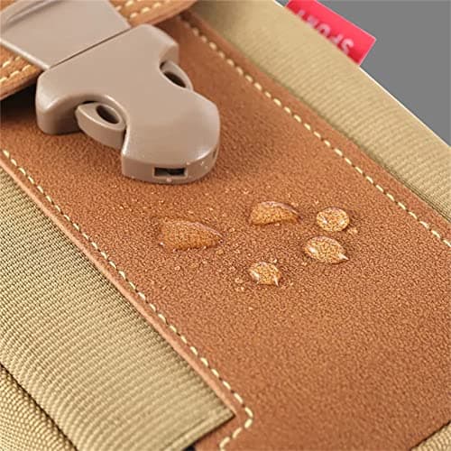 LAXIAY Men's Mobile Phone Sports Bag,Canvas Belt Bag Phone Wallet Purse,Outdoor Sports Bum Pouch Casual Mobile Phone Pocket (Khaki,B) — view 5