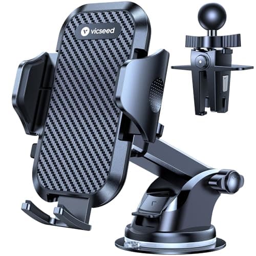 2025 BEST [Rally Racing-Grade] Car Phone Holder for Cars [95+LBS Strongest Suction] 3In 1 Dashboard Windscreen Vent Mobile Phone Holder for Car [Big phone & Thick Case Friendly] for iPhone Samsung