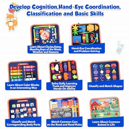 ZOOI Busy Book Busy Board Montessori Toys for 1 2 3 Year Old, Toddler Toys — view 6
