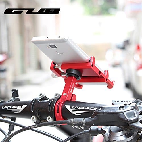 GUB Bicycle Phone Mount - Aluminum Bike Phone Mount Holder Universal Adjustable Handlebar Cell Phone Holder For iPhone X 5 6 7 8 Plus Samsung LG,Holds Phones Up To 3.5" Wide (black P6) — view 2