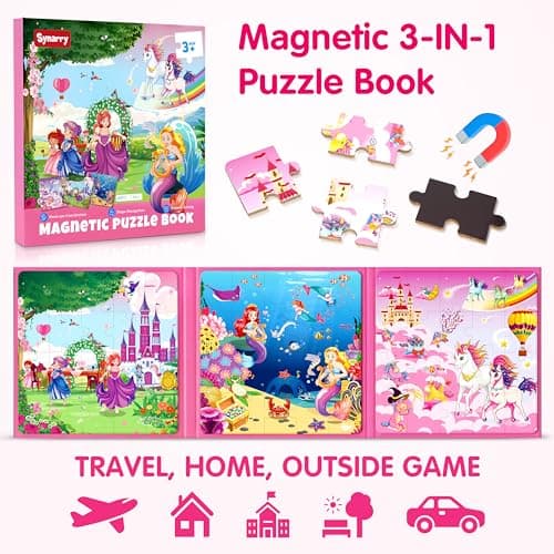 SYNARRY Magnetic Puzzles for 3 4 5 Year Olds Girls, Unicorn Gifts for Girls — view 2