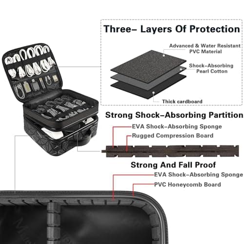 MATEIN Cable Organiser Bag, Cable Bag, Tech Pouch, Cable Storage Box, Black — view 3