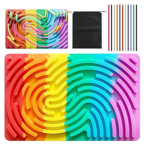 PEAPIN Silicone Sensory Activity Board Set, Sensory Fidget Toys