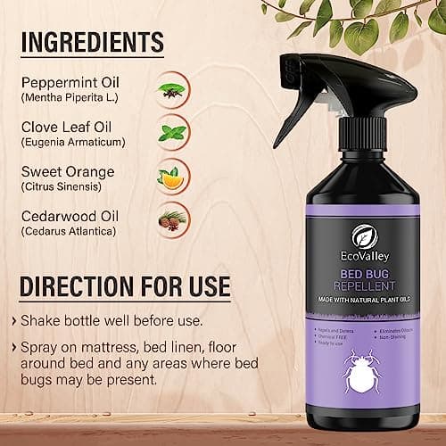 EcoValley Bed Bug Repellent Spray 500ml - Fast Acting Bedbug Terminator Treatment for Mattresses, Homes, Caravans, Trucks, and Bedrooms — view 3