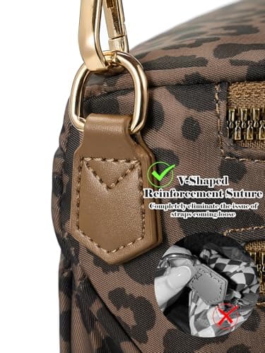 Pure Colour Crossbody Bag Bum Bag for Women,Spacious Purse Fanny Packs Belt Bag,Oversized Bum Bag, Brown Coffee Leopard Print Bum Bag, 11.0 Inches X 8.6 Inches X 4.5 Inches, Casual — view 6