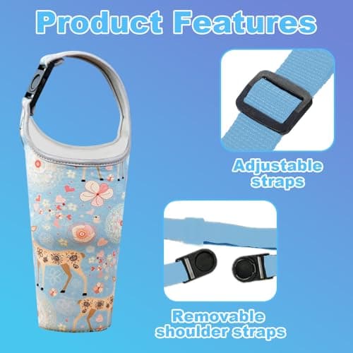 XINGSUI 2 Pieces Water Bottle Carrier Bag, 2 Colours, for Hiking,Travelling — view 3