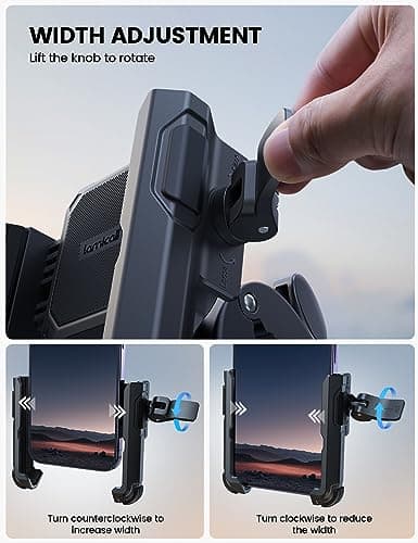 Lamicall Motorcycle Phone Holder for Filming - 【1s Quick Release】 Universal Motorbike Phone Mount Adapter, Phone Holder Bike for iPhone 17 16 15 14 13 Pro Max Plus Air, Samsung S24 Ultra, All Phones — view 4