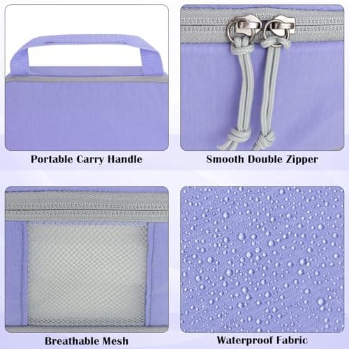Extra Large Compression Packing Cubes for Travel Essentials, 2 Set Expandable Travel Cubes for Packing Compression Bags Luggage Suitcase Organizer, Purple — view 3
