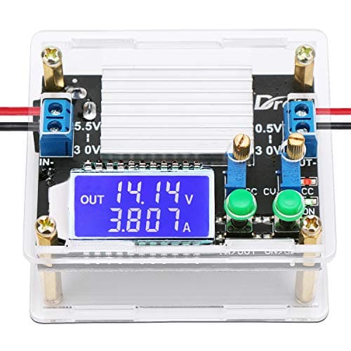 DROK Boost Buck Converter, DC 5.5-30V to 0.5-30V 5V 12V 24V Output Adjustable Power Supply Regulator Module, 4A 35W High Power Voltage Step Up Down Converter Board with Case LCD Display — view 5