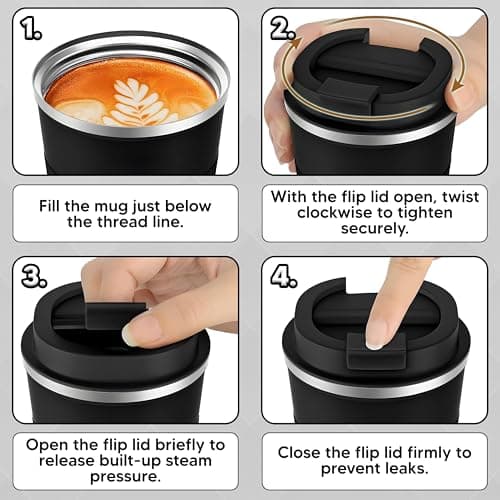 Artlive Coffee Gifts for Men-Coffee Cup, Socks & Keychain - Father Day Gifts - Birthday Gifts for Him, Men, Dad, Brother, Friend - Thank You Gift & Presents for Men Travel Mug — view 6