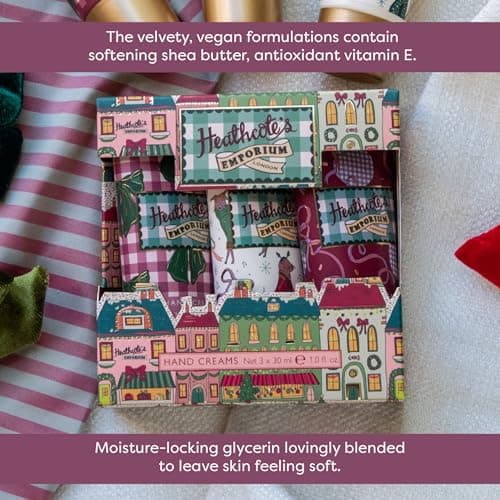 Heathcote & Ivory Hand Creams 3x 30ml, Moisturiser, Festive Fragrance, Shea Butter, Vitamin E, Travel and Pocket Size, Vegan and Cruelty Free, Beauty Gift For Her, Christmas Stocking Filler — view 5