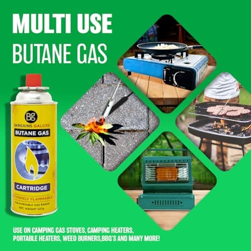 3 In 1 Camping Starter Kit - Includes Gas Stove, 4 Gas Bottles & 2.5L Kettle | Premium Burner, Automatic Ignition & Heat Control | Suitable for Fishing, Camping & Hiking | Lightweight, Essentials — view 6