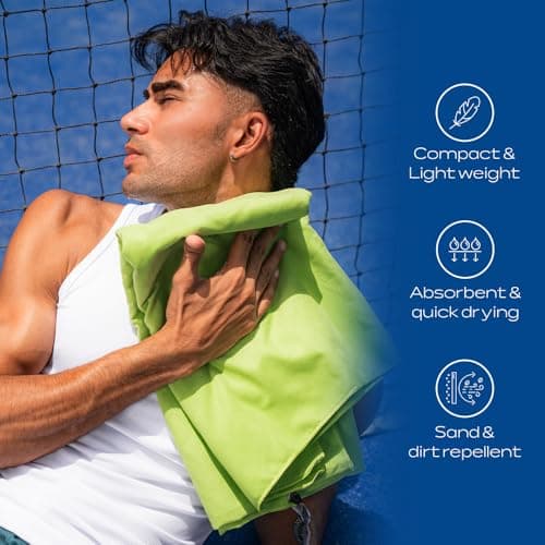 VOXLAY Microfibre towel - compact, ultra lightweight & quick dry - perfect for gym, camping towel, travel towel, 60x30cm, Charcoal Grey - beach towel, swimming, camping & hiking — view 6