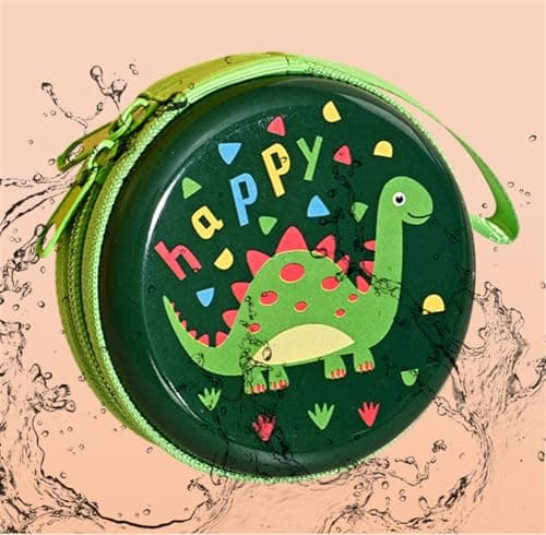 Cartoon Dinosaur Crossbody Purse for Boys Girls, Waterproof Travel Bag Cute Round Shape Wallet Shoulder Bag for Toddlers Kids — view 5