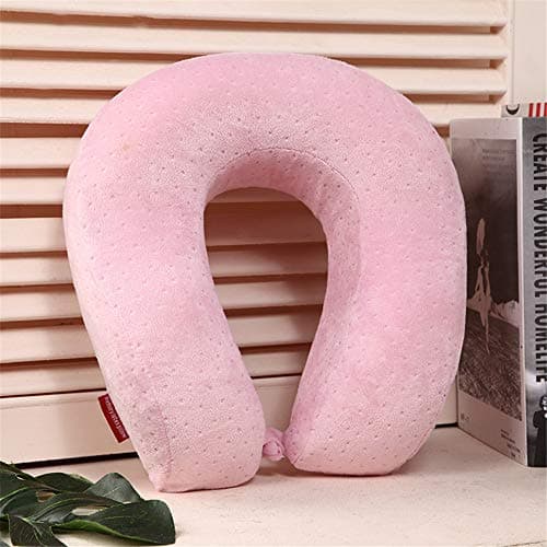 Velvet Memory Cotton U-Shaped Pillow Office Neck u-Shaped Pillow Student Pillow Aircraft Pillow,a