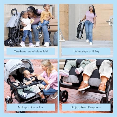 Graco DuoRider Lightweight Double Pushchair, Suitable from Birth to Approx. 3 Years, Steeple Gray Fashion — view 3