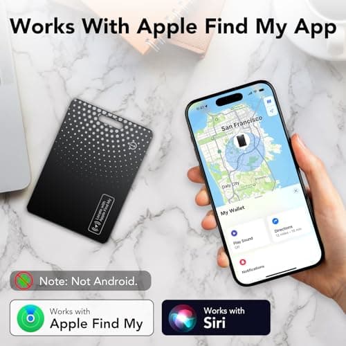 2 Pack Bluetooth Tracker Smart Finder (iOS Only) for Apple Find My, Wallet Tracker iPhone Card, 1.6mm Ultra-Slim, IP68 Waterproof, Tracking card for Wallet, Passports, Luggage — view 2