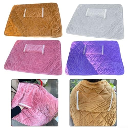 USB Wireless Heating Blanket for Home & Travel, Washable Electric Throw with Constant Temperature Control, 60 x 80 cm, Compatible for USB Power Bank, Peach(Brown) — view 5