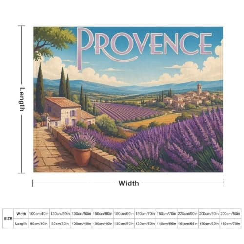 Provence Lavender Field Travel Cosy Home Blanket 40"x50" New Year Gift — view 2