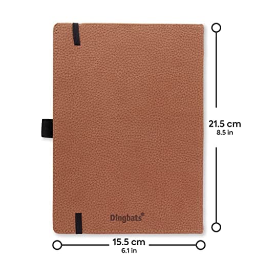 Dingbats* Wildlife Plain Journal Notebook A5 - Vegan Leather Hardcover - Ideal for Work, Travel, Writing - with Pocket, Elastic Closure & Bookmark — view 2