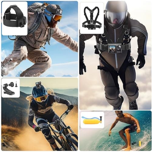GeeKam 38-in-1 Action Camera Accessory Kit for GoPro, AKASO, DJI, Insta360 — view 2