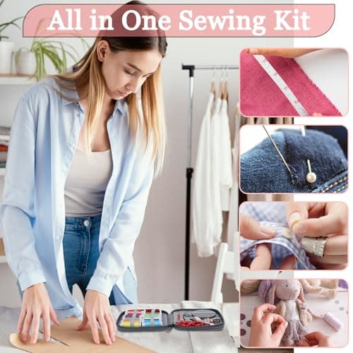 VynyQoo 90 Piece Sewing Kit with Portable Case for Travel and Emergency — view 5