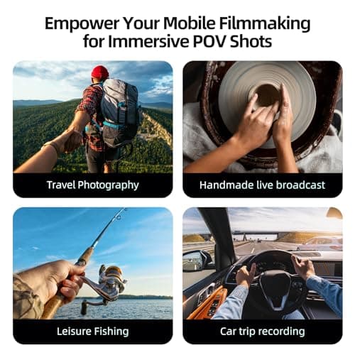TELESIN Magnetic Neck Phone Holder for POV Vlogging, Grey — view 3