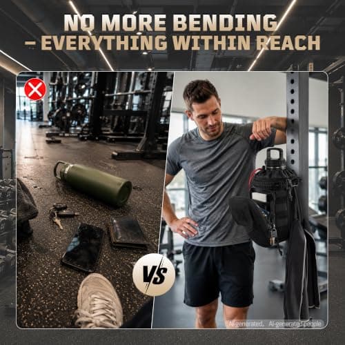 Magnetic Gym Bag with Water Bottle Holder Fits 1-2L Bottles — view 3