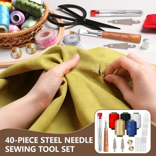 40PCS Sewing Tool Set, Stainless Steel Needle Kit for Hand Sewing — view 5