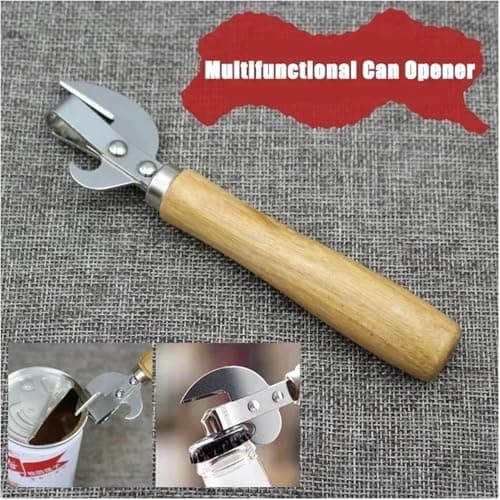 Premium Tin Opener, Tin Can Opener with Wooden Handle, Manual Can Opener — view 5