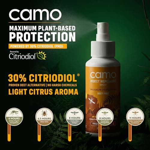CAMO Maximum Protection Insect Repellent Spray – 30% Citriodiol (PMD) – Long-Lasting Defence Against Mosquitoes, Midges & Biting Insects – DEET-Free, Plant-Based Protection – for Travel & Outdoor Use — view 4