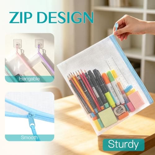 CHGANG Plastic Wallets A4, 10 Pack Strong Zip Lock Bags — view 4