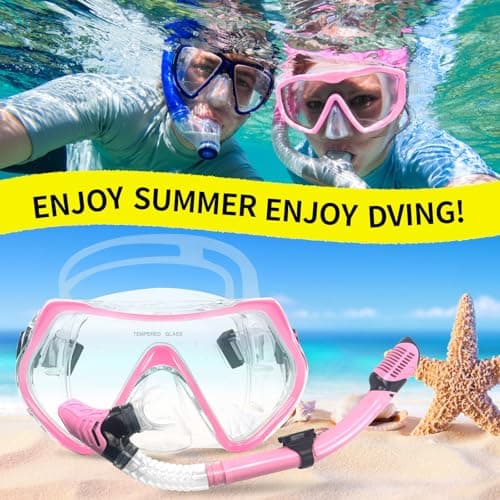 POPOYU Snorkel Set Adults,Snorkeling Mask Adult,180° Panoramic Anti-Fog Snorkel Mask with Dry Top Valve,Anti-Fog Anti-Leak Scuba Snorkeling Packages for Swimming Snorkeling,Scuba Diving Swimming — view 4