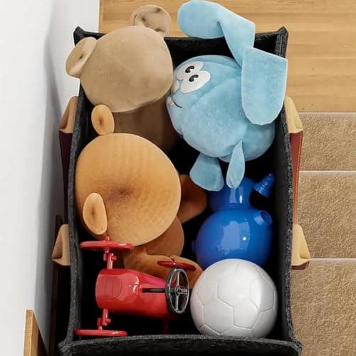 Foldable Felt Stair Basket, L Shaped Basket Organizer, 1-Pack — view 6
