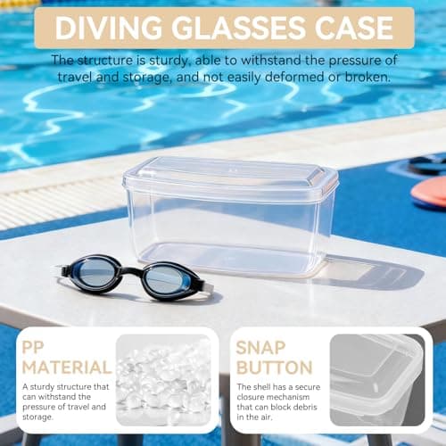 2PCS Diving Mask Case, Plastic Swimming Glasses Box Portable Dive Goggles Case Mask Box for Diving Snorkeling Equipment — view 5