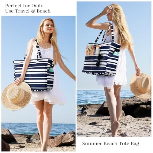 WORPICE Large Waterproof Beach Tote Bag — view 6
