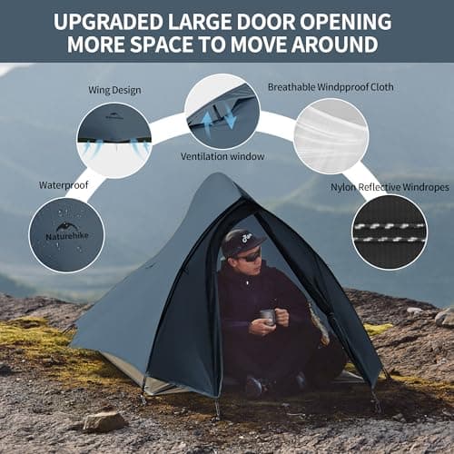 Naturehike Cloud Up Pro Camping Tent, 2 Person, Navy Blue — view 4