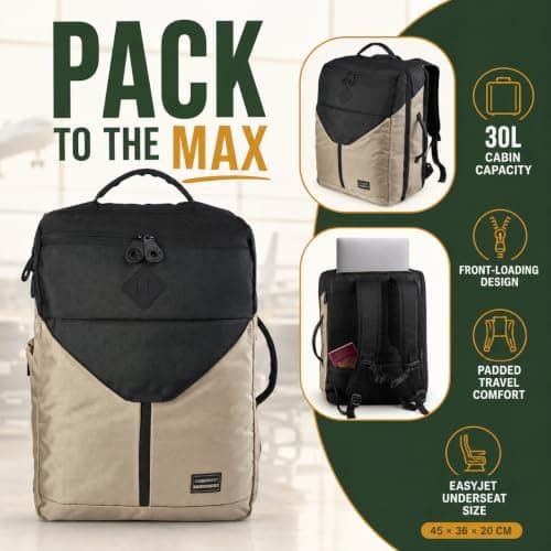 CabinMax Underseat Cabin Bag, Travel Backpack, Easyjet Cabin Bag 45x36x20 — view 6